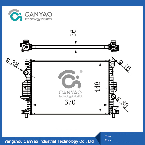 فورد رادياتير C-MAX 2.OL L4 13-14 MT OEM DW58-8005-AB473D PA 16 18 26