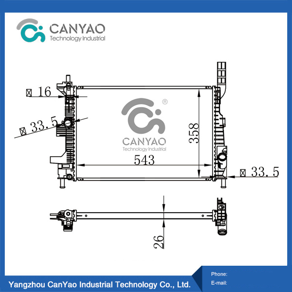 فورد المبرد C-MAX CB7 CEU 1.0 ECOBOOST 10-MT OEM 1766348 CV61 8005VA.