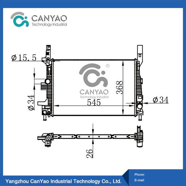 فورد رادياتير C-MAX (CB7، CEU) 1.5 TDCi 10- FOCUS III (CB8، CEW) 1.5 TDCi 11-MT OEM 1889730 F1F18005HB